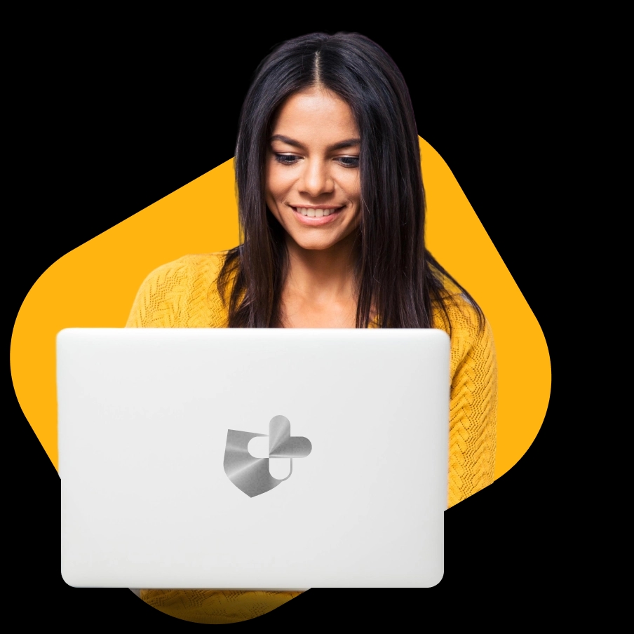 A Woman reading an article