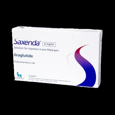 Saxenda packaging which is available to order online from NowPatient with free next day delivery