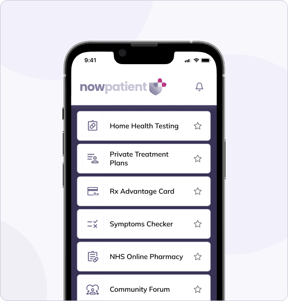 NowPatient's Home Health Testing on the features page