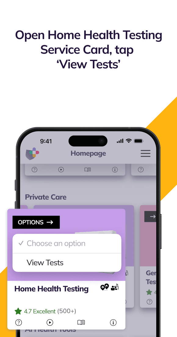 Home Health Testing step 1