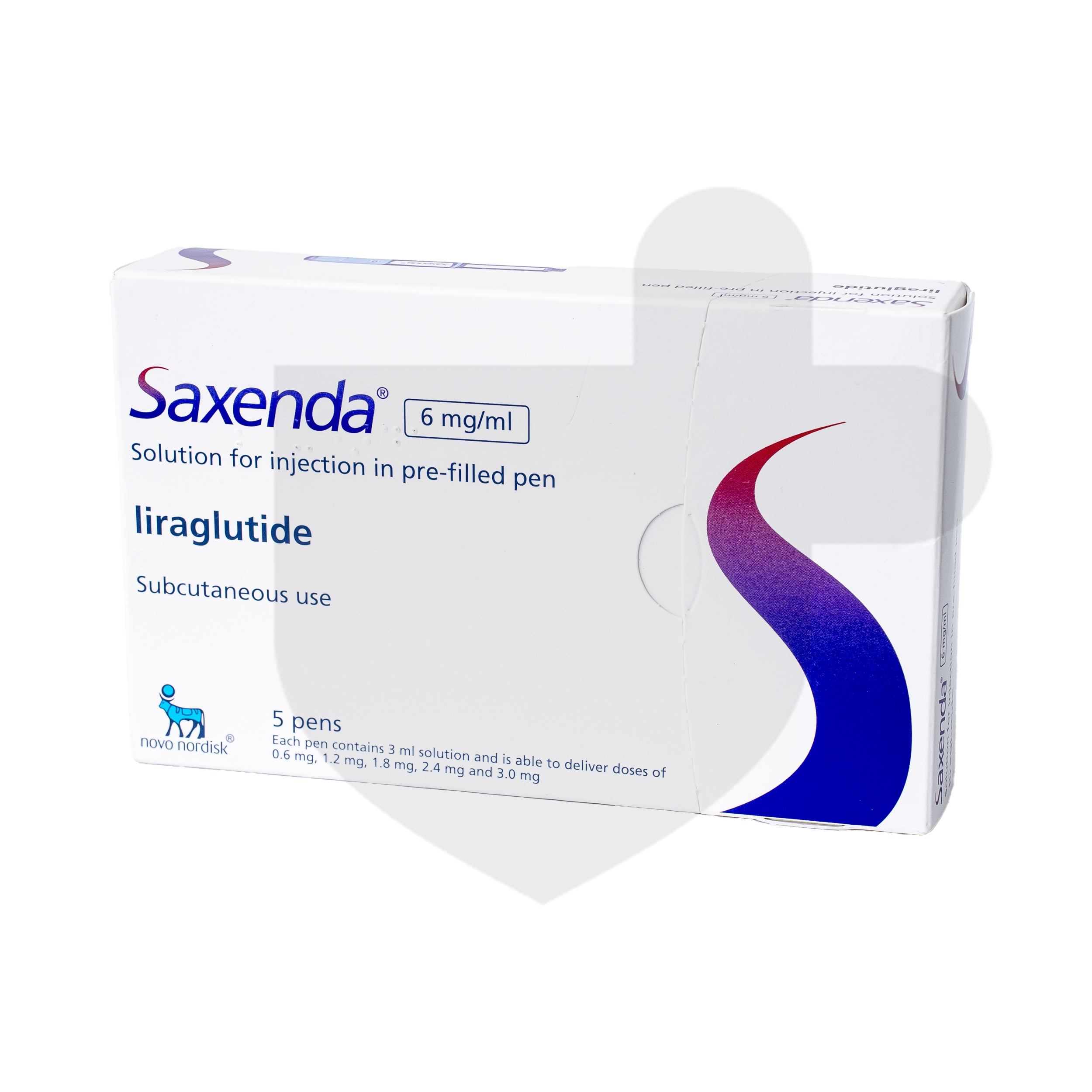 Saxenda packaging which is available to order online from NowPatient with free next day delivery