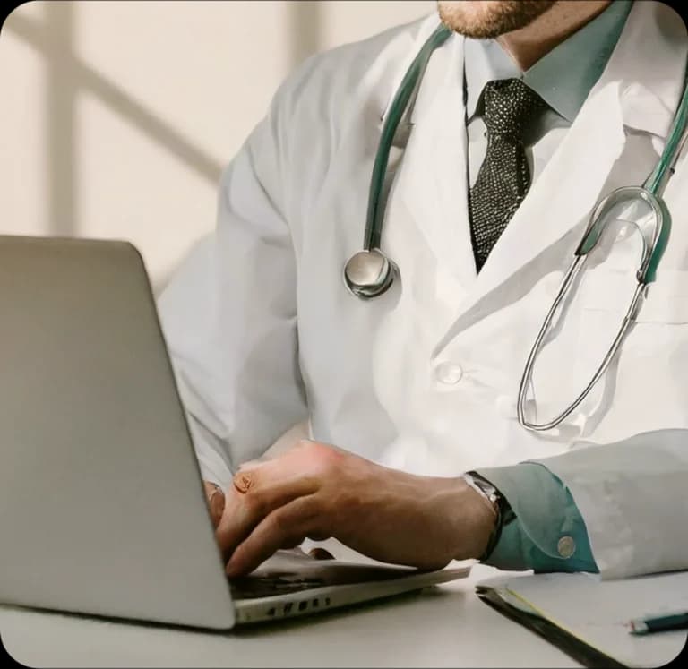 GP creating a prescription for retatrutide