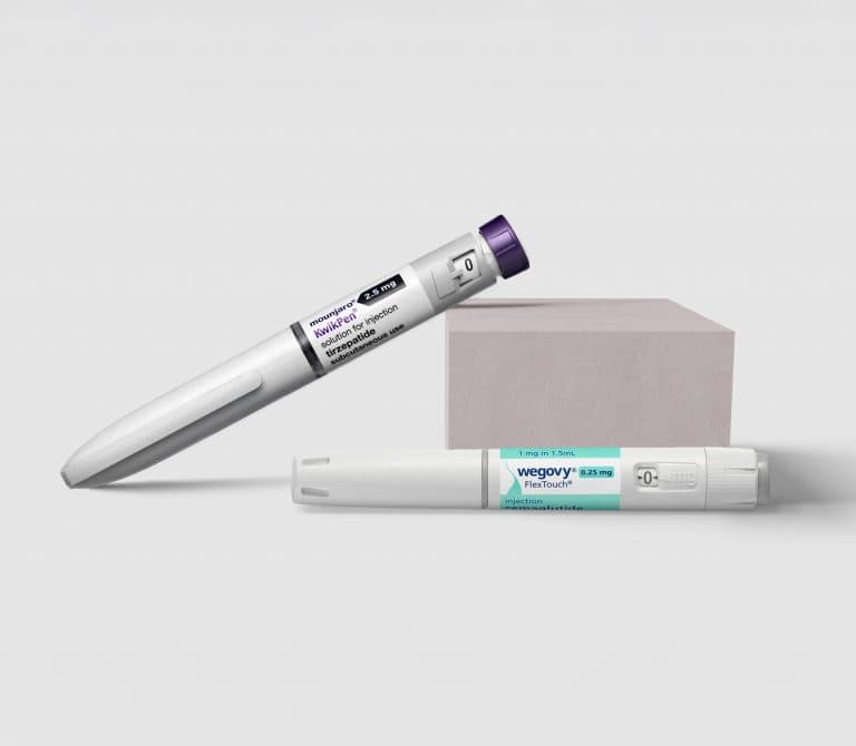 Image of Mounjaro Kwikpen and Wegovy Flexpen