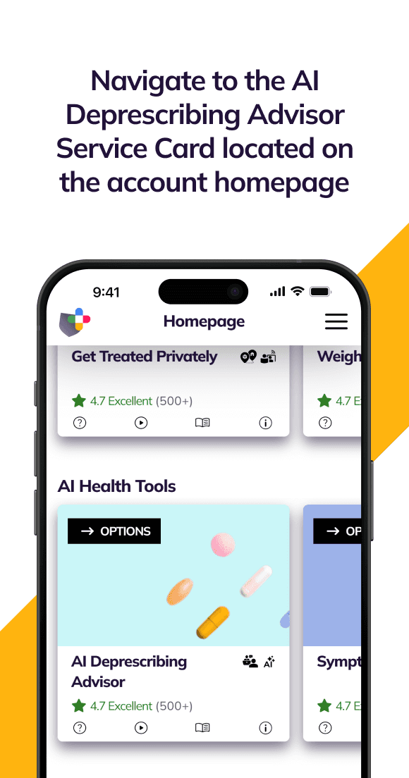 AI Deprescribing Advisor step 1