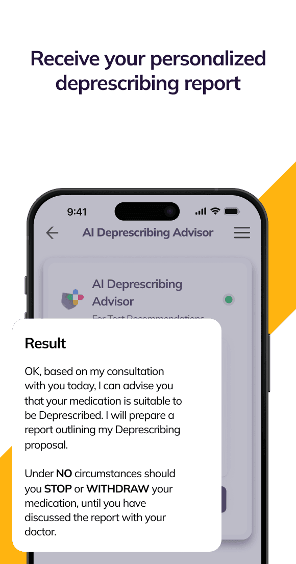 AI Deprescribing Advisor step 4