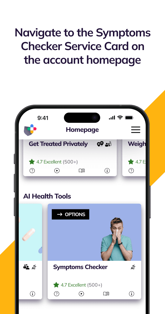 Symptoms Checker step 1