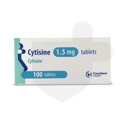 Cytisine 1.5mg tablets packaging which is available to order online from NowPatient with free next day delivery